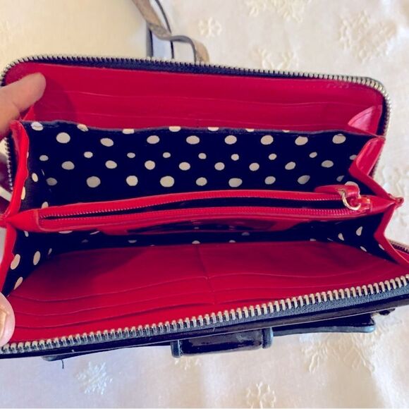 Brighton Wallet Crossbody Handbag Smooth & Patent Leather Snakeskin Print - Picture 9 of 9